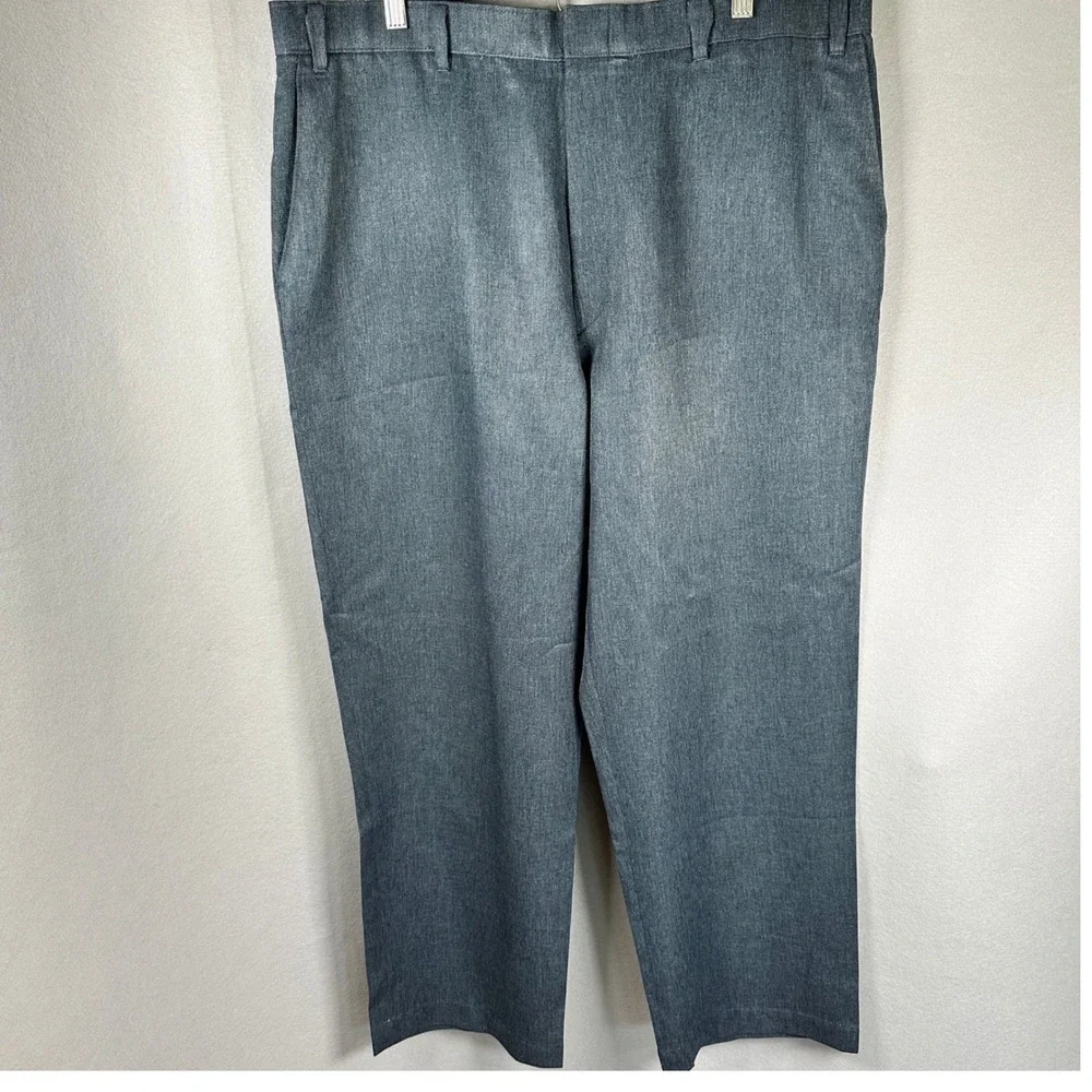 VTG Levi Strauss Action Slacks Trousers Men 40x30 Grey Vintage Polyester 90s EUC